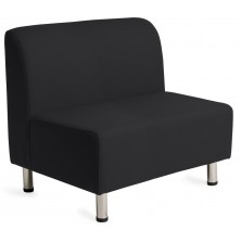 Chi Lounge. No Arms. 2 Seater Available 3 Seater. Chrome Legs. Any Fabric Colour